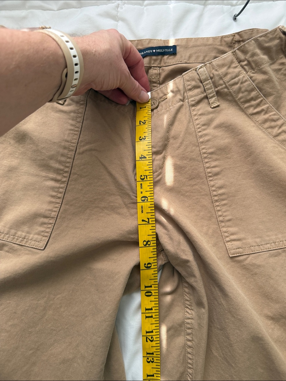 Brandy Melville Kim Straight Leg Pant, Dark Khaki - Picture 5 of 11